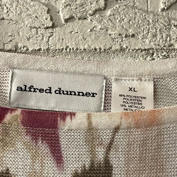 Alfred Dunner Floral Lightweight Long SLeeve Sweater XL - Picture 4 of 7
